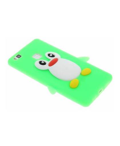 Neon groen pinguin siliconen hoesje voor de huawei p9 lite
