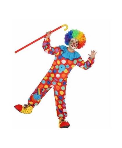 Clown dots kostuum / outfit voor jongens - verkleedpak 140 (10-12 jaar)