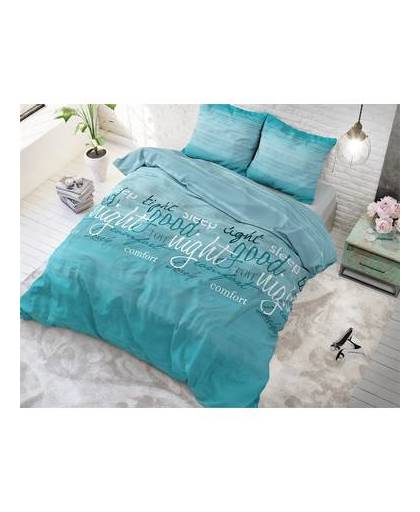 Sleeptime comfort night turquoise - dekbedovertrek: 1-persoons (140 cm)