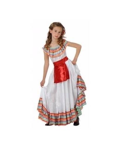 Mexicaans meisje kostuum met rood schortje 116 (5-6 jaar)