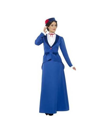 Grote maten victoriaanse kinderjuffrouw kostuum voor dames 52-54 (2xl)
