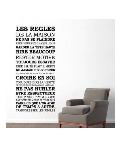 Walplus muur decoratie sticker - huis regels quote (fr)