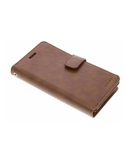 Bruine mansoor wallet diary case voor de iphone x