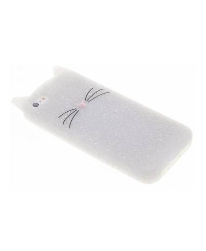 Transparant glitter kat tpu hoesje voor de iphone 5 / 5s / se