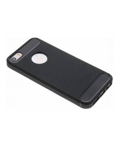Zwarte brushed tpu case voor de iphone 5 / 5s / se
