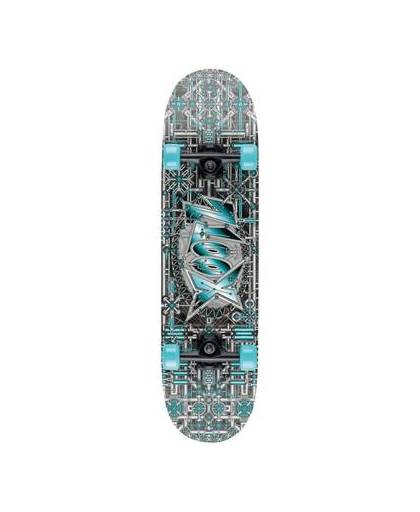 Xootz skateboard double kick 79 cm industrial grijs/blauw
