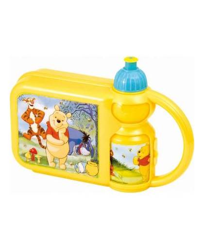 Winnie gele lunchbox met beker