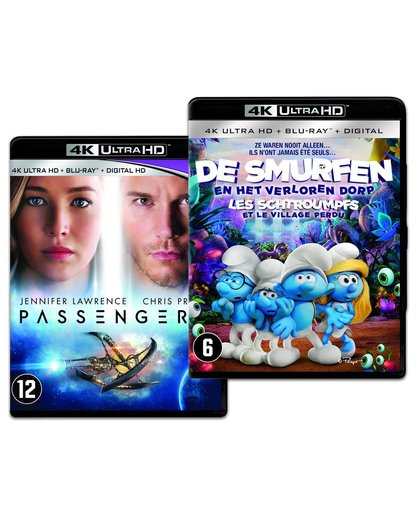 Passengers & De Smufen En Het Verloren Dorp (4K Ultra HD Blu-ray)
