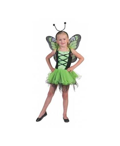 Groen vlinder jurkje voor meisjes 8-10 jaar
