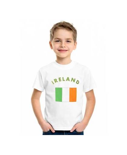 Wit kinder t-shirt ierland xs (110-116)
