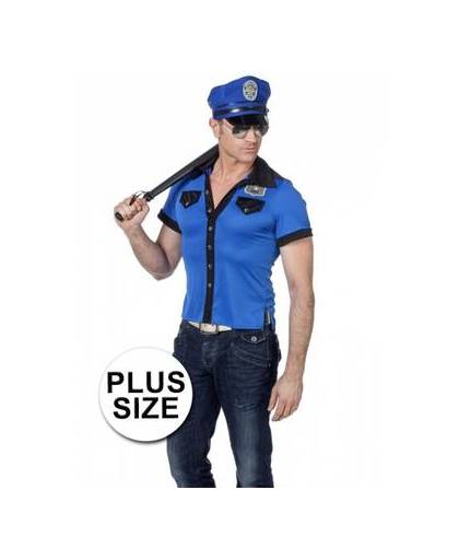 Grote maten politie shirt voor heren 56 (2xl)