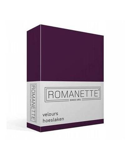 Romanette velours hoeslaken - lits-jumeaux (160/180/200x200/220 cm)