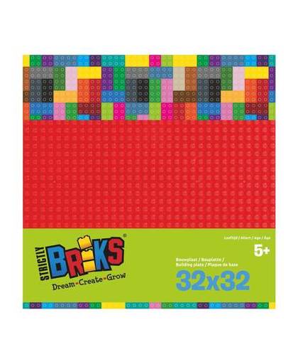 Strictly briks lbp32rd bouwplaat 32x32 rood