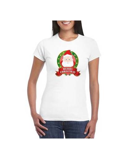 Foute kerst shirt voor dames - kerstman - merry christmas l