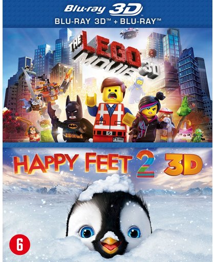 The LEGO Movie + Movie Happy Feet 2 (3D + 2D Blu-ray)