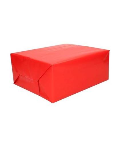5x kadopapier rood 200 x 70 cm op rol cadeaupapier