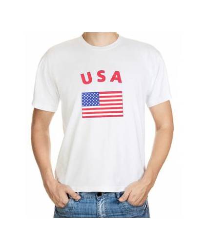 Wit t-shirt amerika heren 2xl