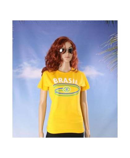 Geel dames t-shirt brazilie m