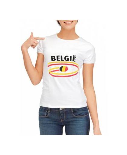 Wit dames t-shirt belgie l