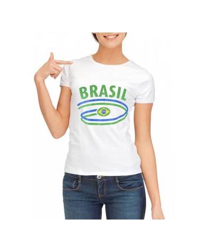 Wit dames t-shirt brazilie xl