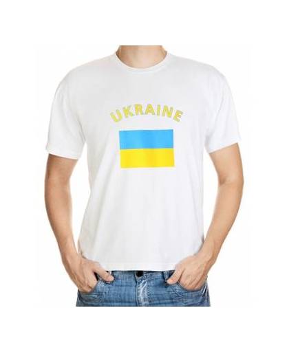 Wit heren t-shirt oekraine 2xl