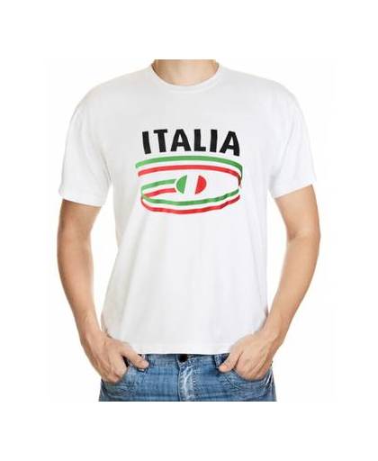 Wit heren t-shirt italie l
