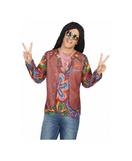 Hippie verkleed shirt voor heren