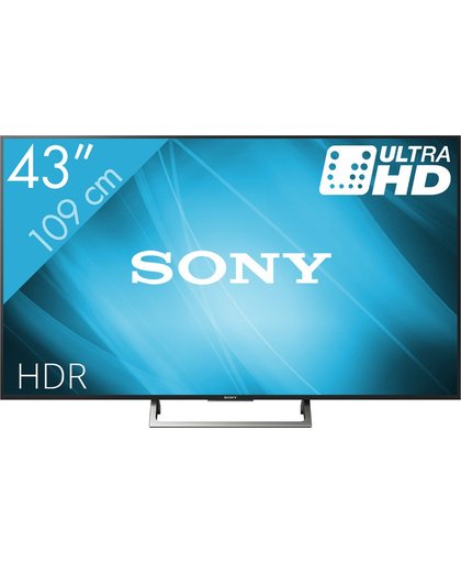 Sony KD43XE7096 LED TV 109,2 cm (43") 4K Ultra HD Smart TV Wi-Fi Zwart