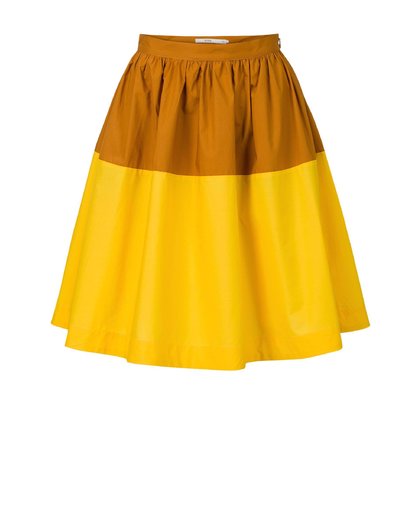 tweekleurige A-lijn rok geel