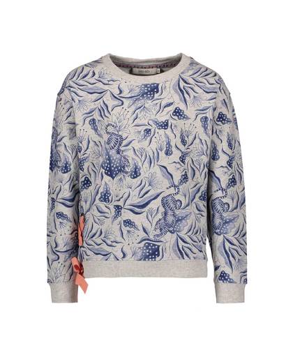 sweater all-over print donkerblauw