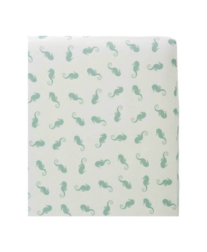 zeepaardjes hoeslaken 60x120 cm groen