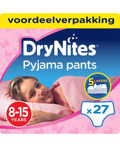 DryNites® meisjes 8-15 jaar - voordeelverpakking - 27 luierbroekjes