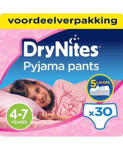 DryNites® meisjes 4-7 jaar - voordeelverpakking - 30 luierbroekjes