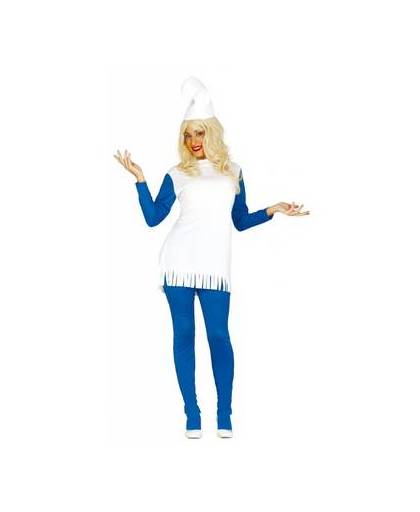 Blauwe kabouter kostuum dames - maat / confectie: medium-large / 38-40