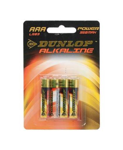 Dunlop alkaline batterijen aaa 4 stuks