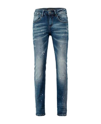 slim fit jeans met verfspatten