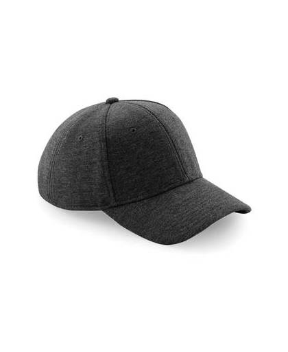 Beechfield jersey athleisure baseball cap heather graphite