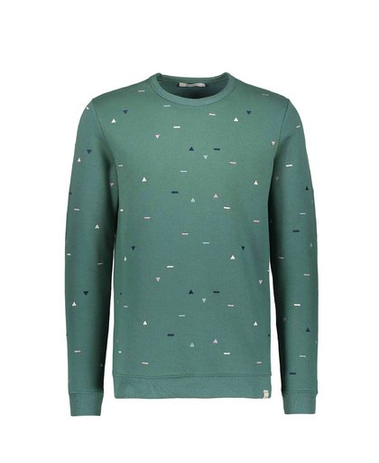 sweater met all-over print groen