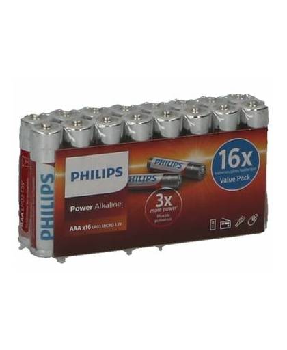 Philips lr03 aaa batterijen 16 stuks