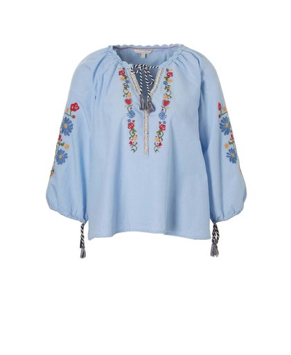 Embroidered peasan top