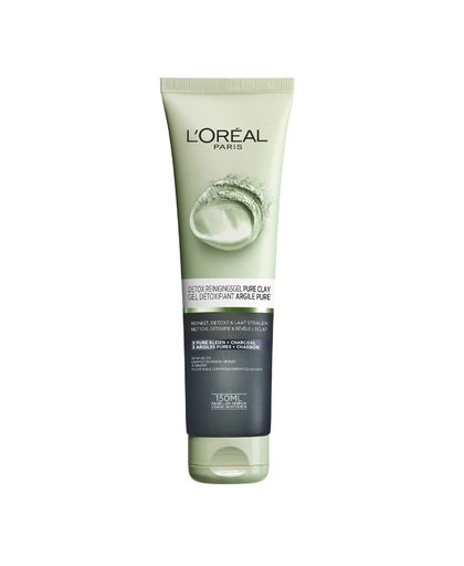 L’Oréal Paris Skin Expert Pure Clay Wash Brighten (Charcoal) gezichtsreinigingsgel Unisex 150 ml