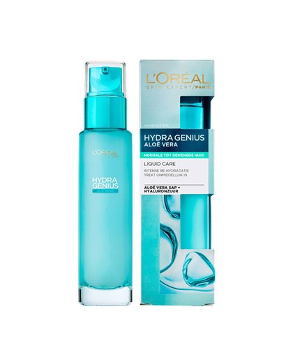 L’Oréal Paris Skin Expert Hydra Genius Hydraterende Water - Normale tot Vette Huid -70ml- vochtinbrengende crème gezicht Unisex