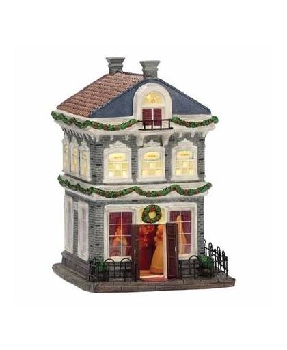 Kerstdorp bolsward balzaal - met licht - 14,3 x 13,5 x 21,5 cm - kerstdorp huisje