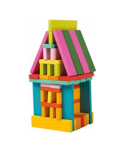 Gekleurde bouwblokken voor kinderen 75 stuks