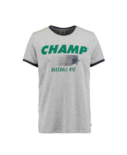 Eam Champ T-shirt met printopdruk lichtgrijs