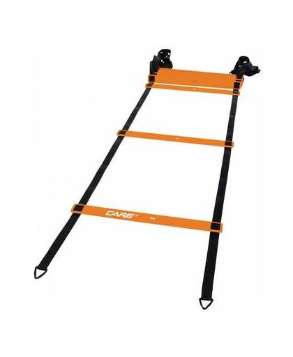 Care fitness loopladder 400 x 50 cm zwart/oranje