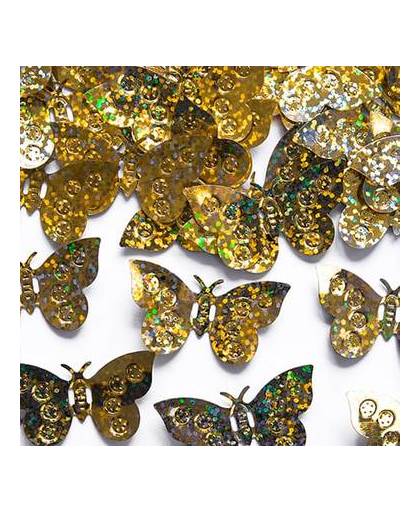 Tafelconfetti goud vlinder