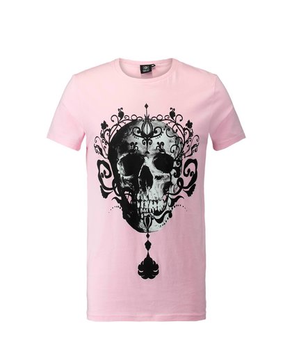 T-shirt met printopdruk roze