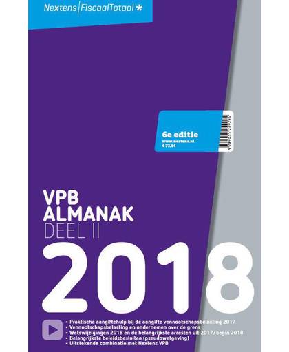 Nextens VPB Almanak 2018 Deel 2 - P.M.F. van Loon