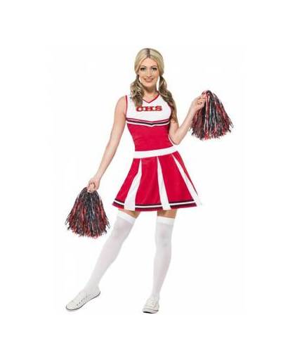 Rood cheerleader jurkje voor dames m (40-42)